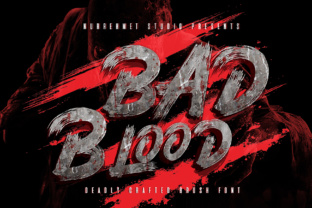 Bad Blood: A Brush Display Font for Handmade Horrors