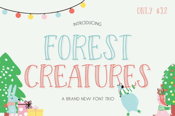 Forest Creatures Trio: A Friendly Font for Brand Builders