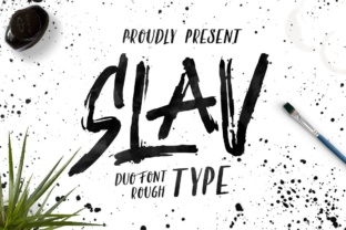 Slav: A High-Energy Brush Font for Digital Design