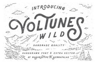 Voltunes: A Vintage Hand Lettered Font for Brand Design